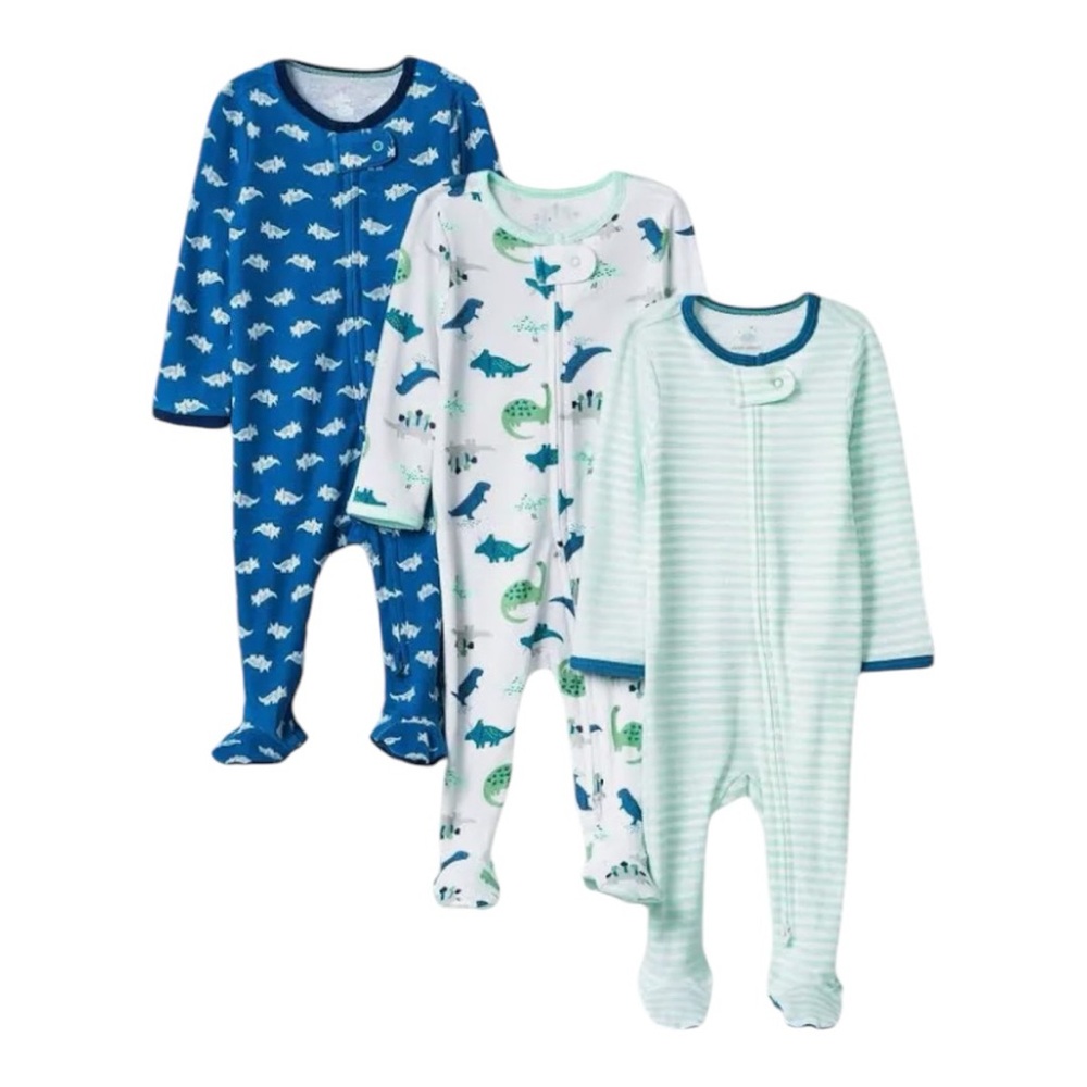 Cloud Island Baby Boys Dino Sleep n’ Play 3 Pack